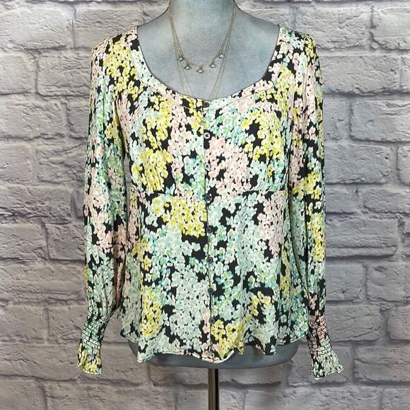 LOFT pastel floral blouse - Picture 1 of 7